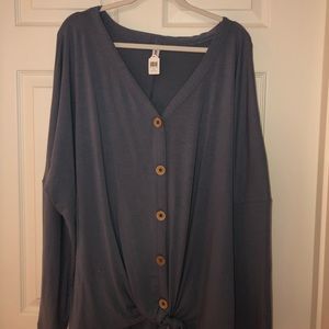 Light Blue Tie Top
